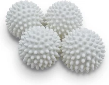 Dryer Balls 4 Pack - Non-Toxic Reusable (White) White 