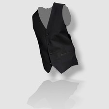 Alfani Men's Black Slim-Fit Solid Stretch Tuxedo Suit Vest Size M