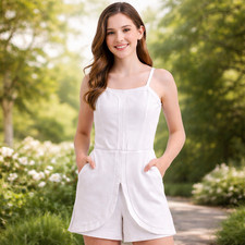 Habitual Tulip Romper Girls Size 16 White