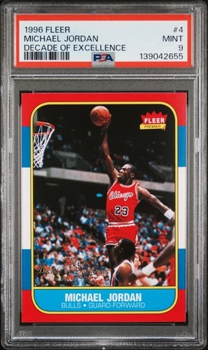 1996 Fleer Michael Jordan #4 Decade of Excellence PSA 9 MINT