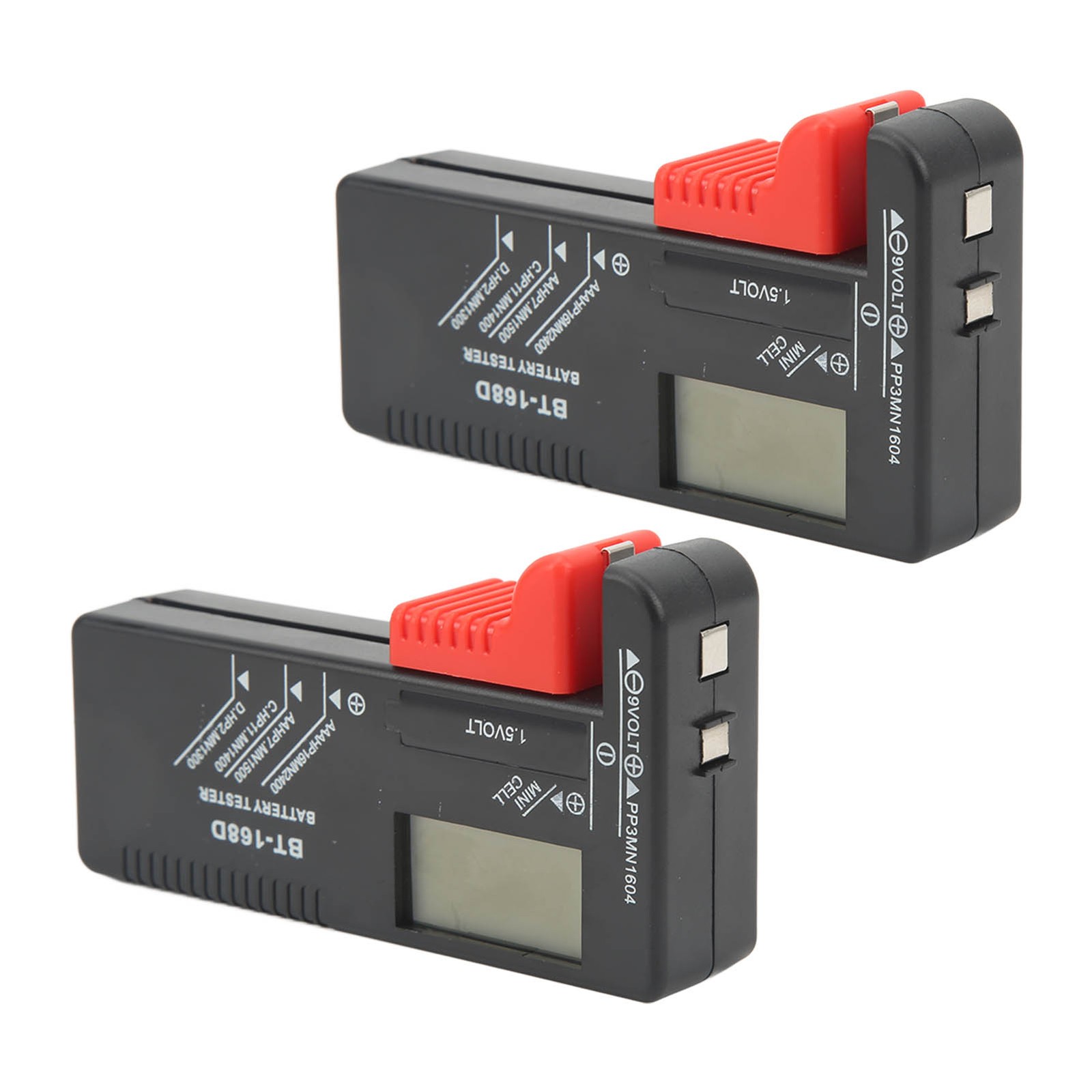 2Pcs Battery Checker Capacity Tester Meter Digital Tool For AA AAA 9V 1.5V❀