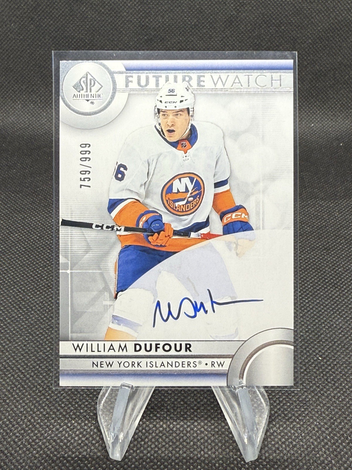 2023-24 SP Authentic William Dufour Future Watch Rookie Auto /999 #190