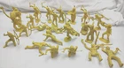 Vintage 60mm Indian Marx Playset Figures Light Yellow Color