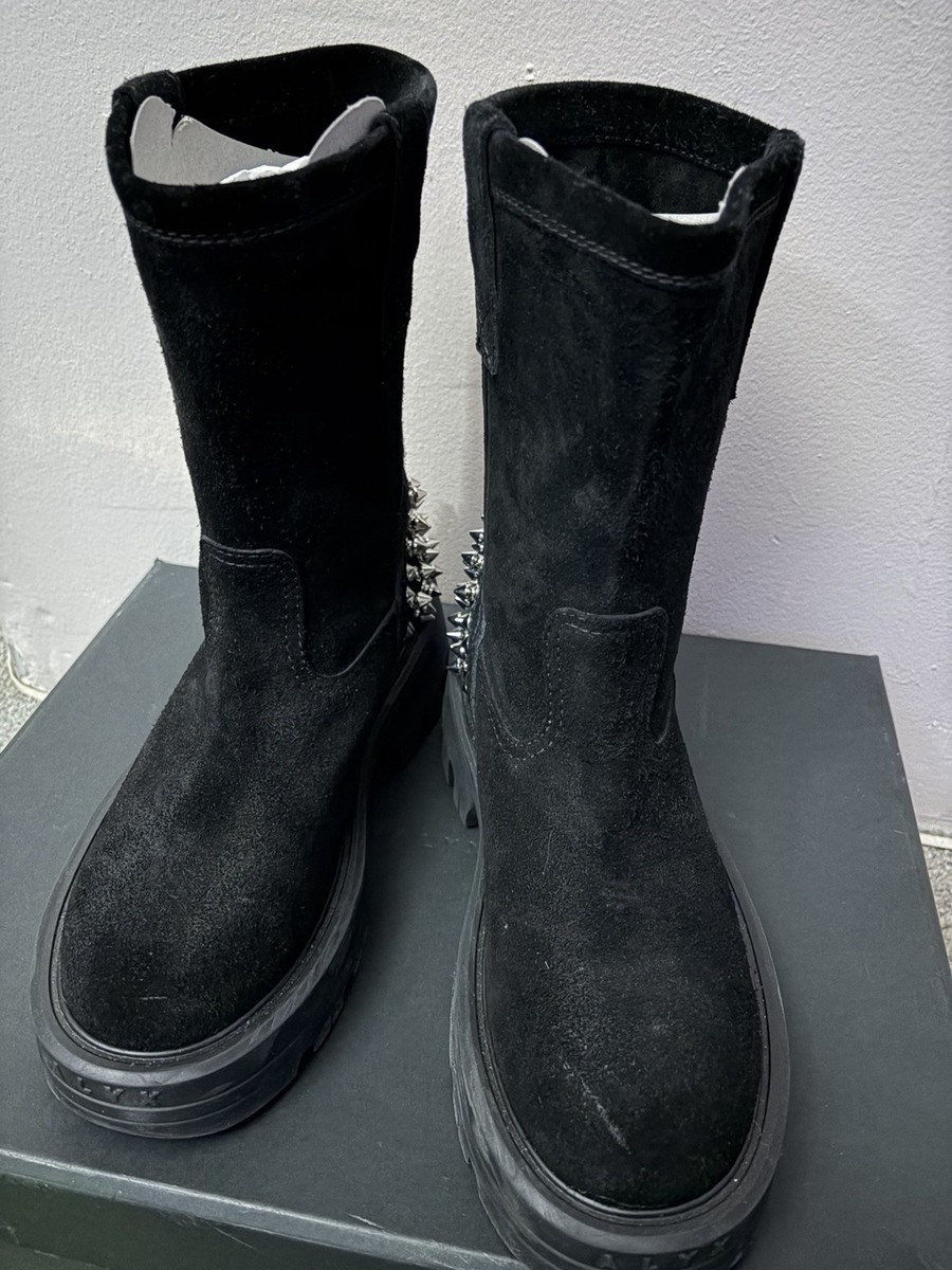 1017 ALYX 9SM ワークブーツ size:42 1017 ALYX 9SM Studded Work Boot Men's Size 42 US 9 Black Suede | eBay