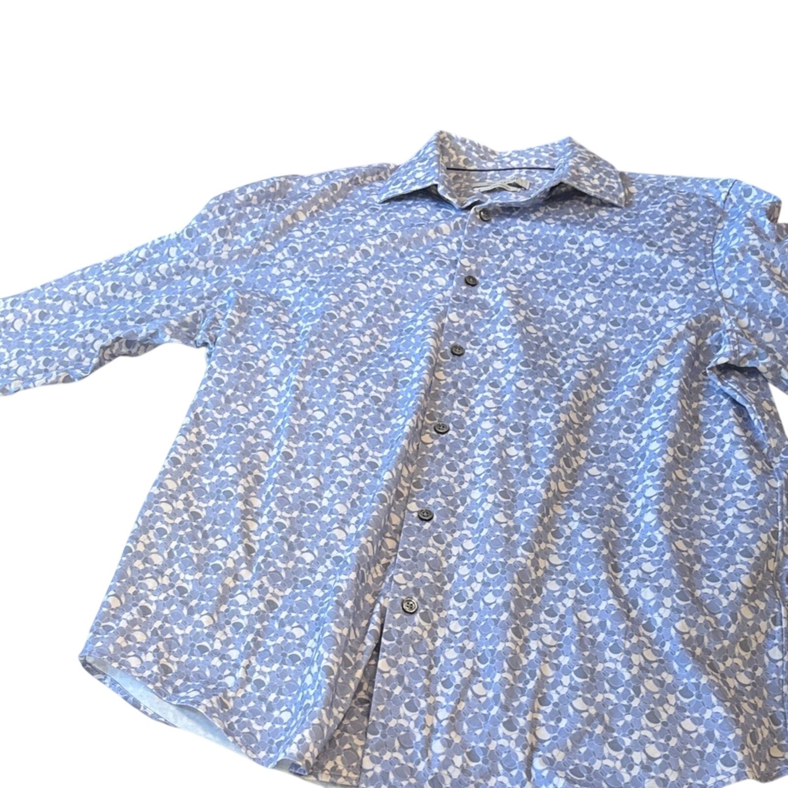Bugatchi Light Lilac & White Patterned Shirt - image 1