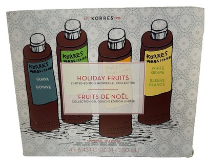 Korres Holiday Spice Limited Edition Shower Gel Collection 8.45 oz SetOf4 NEW!