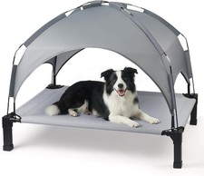 Elevated Dog Bed W/ Removable Canopy Sun Protection Shade Tent Dog Cot