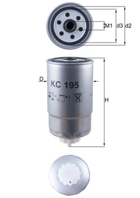 KNECHT KC 195 Fuel Filter for ALFA ROMEO,CITROËN,FERRARI AGRI,FIAT,LANCIA,LDV,LT