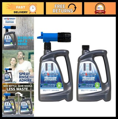 #ad Outdoor Window amp; Screen Cleaner Spray with Hose Attachment No Scrubbing 48oz $79.99