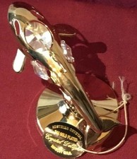 Vntg. Whale 24k Gold&Crytals/ Mascot Inc. USA/4.75L&rdquo; 2.50&rdquo;H
