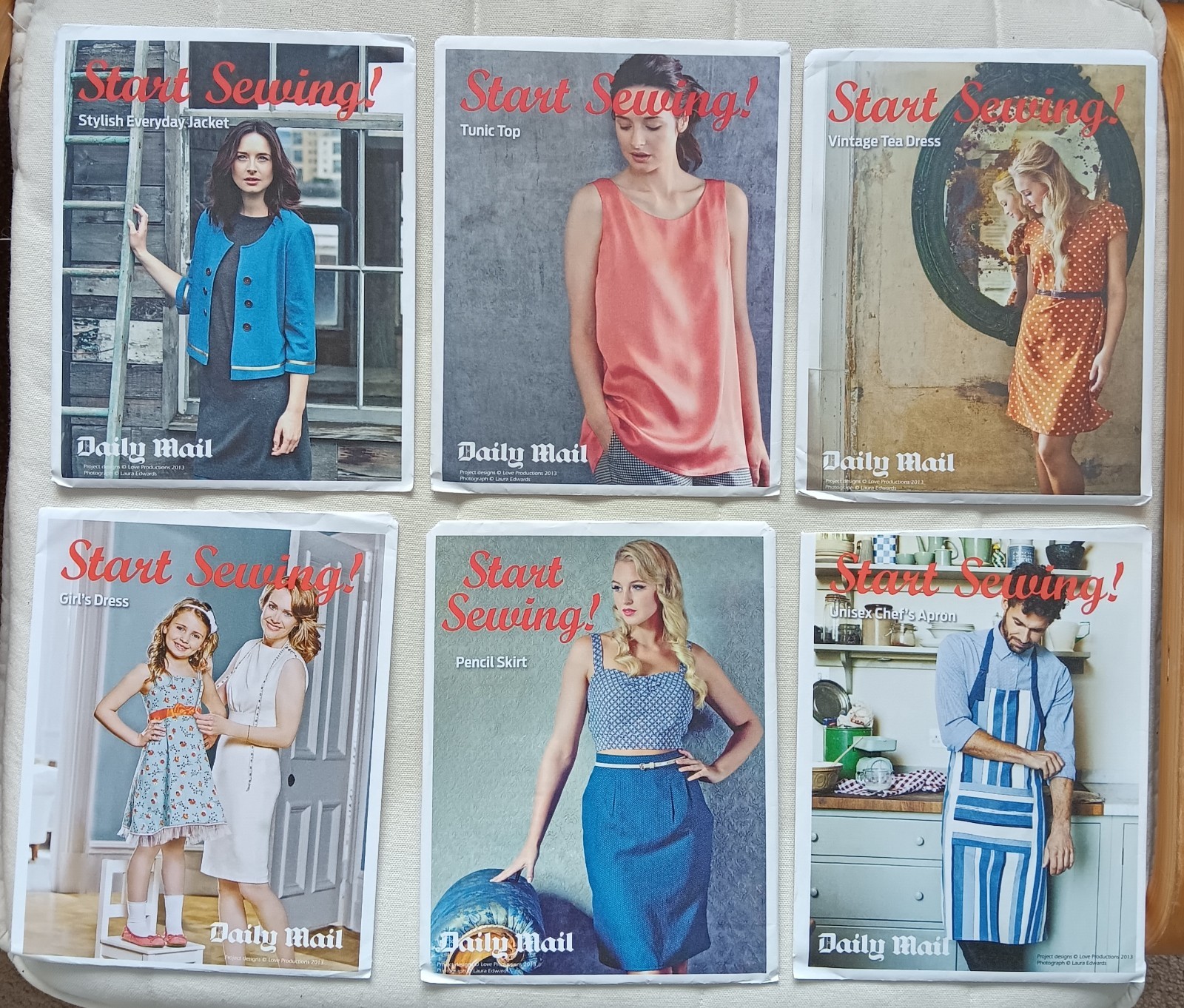 Bundle 6 x Start Sewing Daily Mail Sewing Bee Sewing Patterns