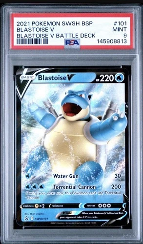 BLASTOISE V SWSH PROMO 2021 POKEMON BATTLE DECK 101 PSA 9 MINT