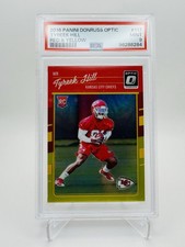 2016 Panini Donruss Optic Tyreek Hill - Red & Yellow Rookie Card PSA 9. rookie card picture