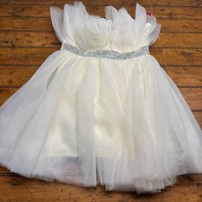 Betsey Johnson Showstopper Tulle Dress Cream Rhinestone Waist JN308016 Mens M