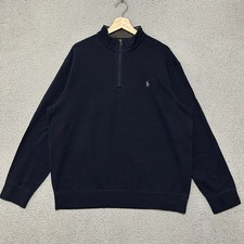 Polo Ralph Lauren Performance 1/4 Zip Pullover Sweatshirt Men's XL Navy Blue