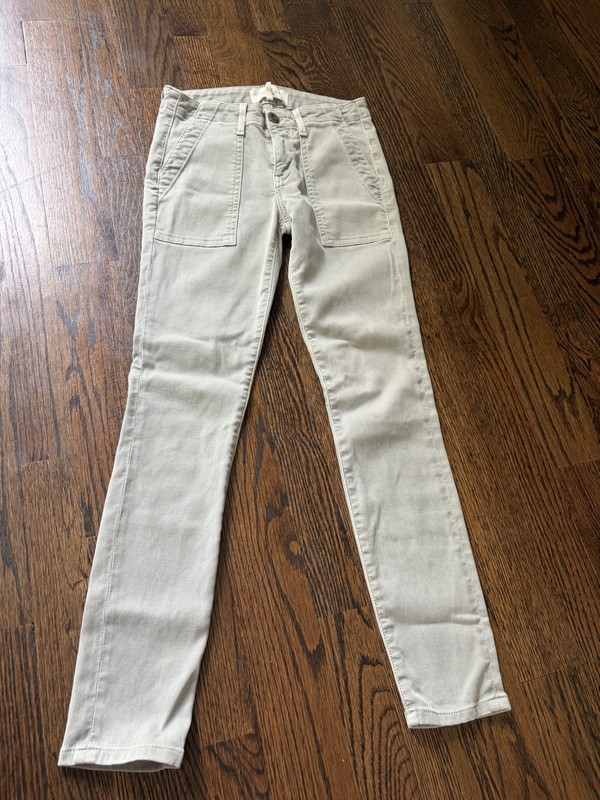 The GREAT Corduroy Skinny Ankle Pants Size 24 Sage Green