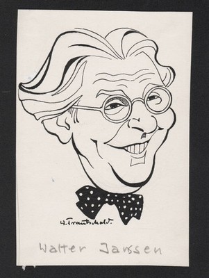Walter Janssen Film Regisseur Schauspieler Portrait Zeichnung Trautschold 1940