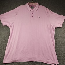 Callaway golf polo shirt Opti Dri STretch Pink Geometric 2XL Men's Swing Tech