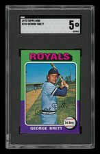 1975 Topps Mini Set-Break #228 George Brett SGC 5 EX