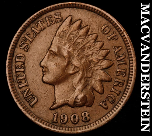1908 Indian Head Cent- Extra Fine- Better Date No Reserve #J2168