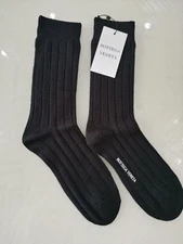 Bottega Veneta Wool Blend Crew Socks black