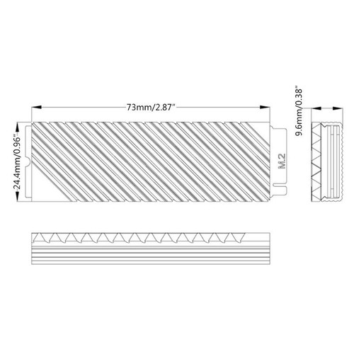 für M.2 SSD M2-3 Heat Sink Heatsink 2280 SSD Festplatte Aluminium Kühlkörper - Bild 8 von 10