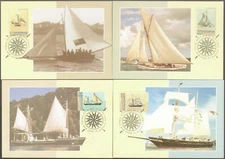 1992 Australia Day Sailing Ships Set of 4 Maxi Cards
