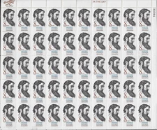 US Scott 1446, Sidney Lanier, Poet, 1971 Full mint sheet of 50 , NH