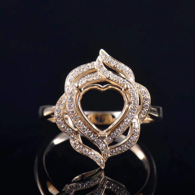 Heart Engagement Rings - Romantic Settings for Diamonds