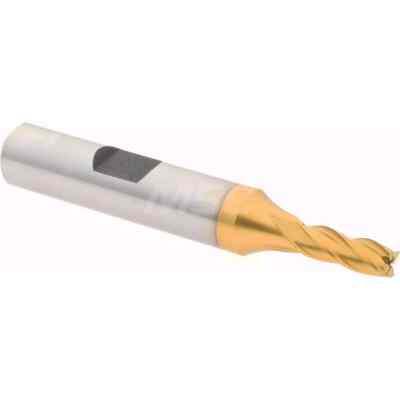 Hertel E8031012 Square End Mill: 3/16'' Dia, 1/2'' LOC, 3/8'' Shank, 2-3/8'' OAL