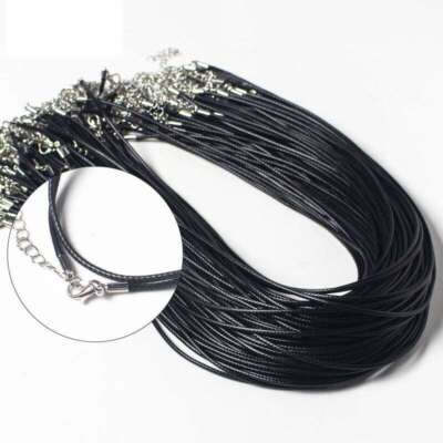 10/40pcs 19'' Leather String Charms Necklace Cords Wholesale Rope Bulk Lot Cords