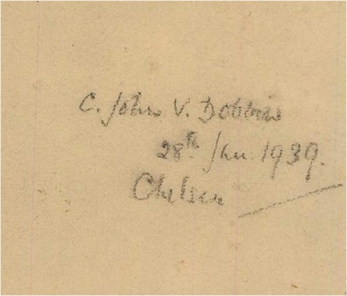 C. John V. Dobbin - 1939 Graphite Drawing, Portrait Of The Artist - Photo 3 sur 3