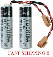 2X ER6V/3.6V 2400mAh Lithium Battery with Brown Plug for PLC Battery US Stock
