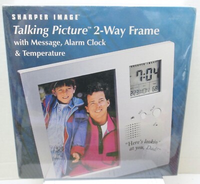 Sharper Image Talking Picture 2-Way Frame w/ Message, Alarm Clock ...
