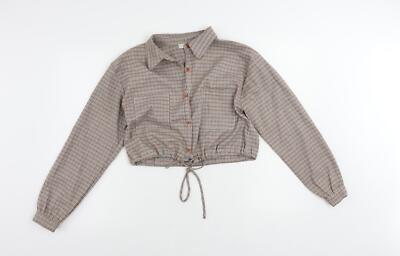 Emory Park Damen Jacke mehrfarbig kariert Größe S geknöpft - leicht