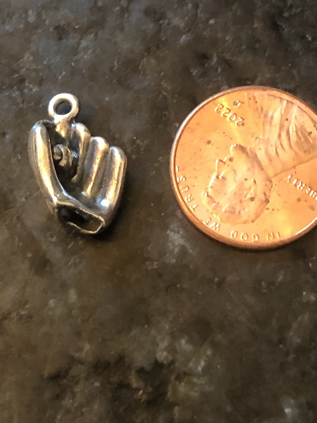 James Avery Sterling Silver Baseball Glove Charm Gem