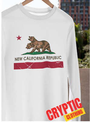 FALLOUT New California Republic Logo T-SHIRT S-3XL Funny Bear Video Game Graphic