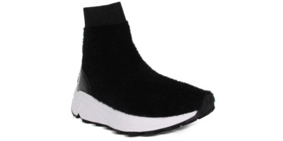 D.A.T.E. Women's schwarz Dafne Leder isoliert rutschfest Schlupfstiefel