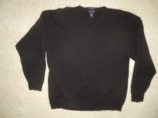 GANT Mens Hand Framed V-Neck 100 Cotton Black Pullover Long Sleeve Sweater L/XL
