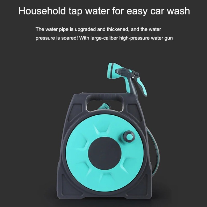 KUPAKY Retractable Garden Hose Reel, 1/2 in x 100 ft