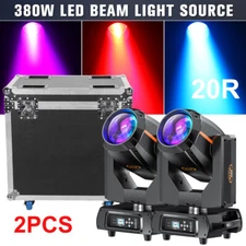 380W 20r Beam 48Prism Moving Head Light DMX Rainbow + Fogging Effect Lights Case