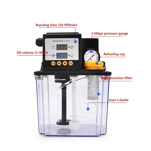 2L Automatic Electric Lubrication Pump Oiler Oiling Pumps w/ Pressure Guage 220V - Bild 6 von 6