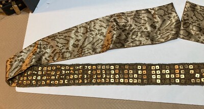 Ibisco beaded belt size small Ibisco Artisan Handmade Boho Belt M L Hand Woven Sequins  main image 2