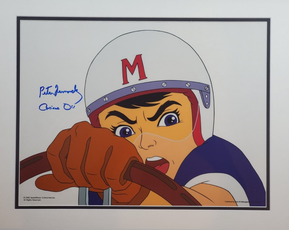 🔵 Vintage Speed Racer Autographed Cel signed Hernandez & Orr