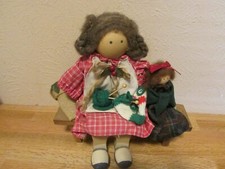 Lizzie High Friends  Family - Laura Valentine - Sitting on Bench - Wooden Doll