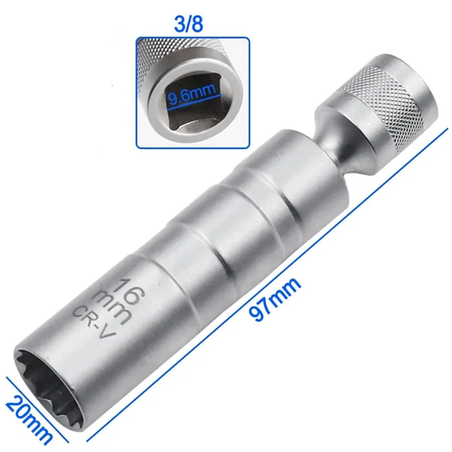 16mm swivel spark plug Magnetic socket 3/8'' Drive removal Tool - Picture 2 of 4