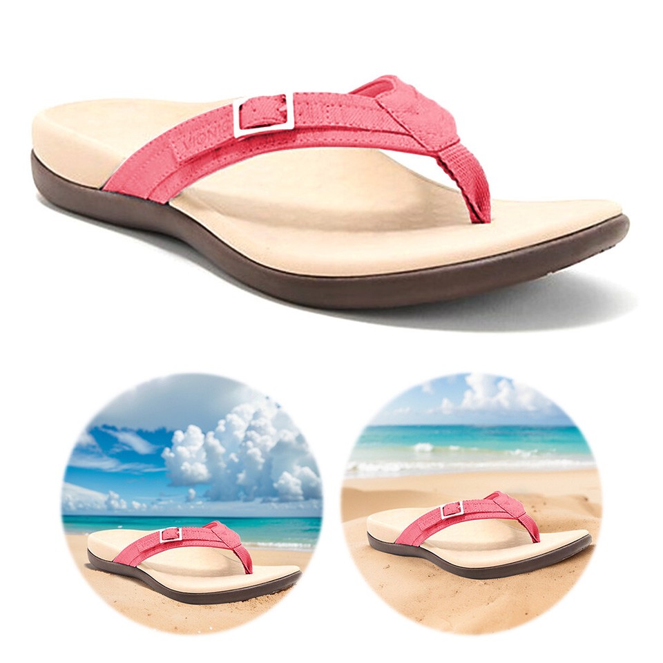 A Womens Flat Slide Sandals Arch Support House Slippers Slip On for