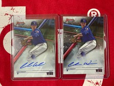 (2) 2018 Bowman's Best Best of 2018  Cole Winn #B18-CWI  Rangers AUTO LOT x2