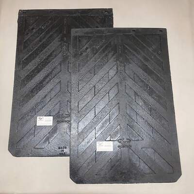 GLOBETECH 2-PACK! Rubber Mud Flaps 1/2'' Thick x 24'' W x 36'' L Black 2436CD (New)