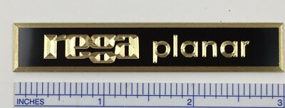 Custom Engraved Solid Brass Rega Planar Turntable Rectangular Badge
